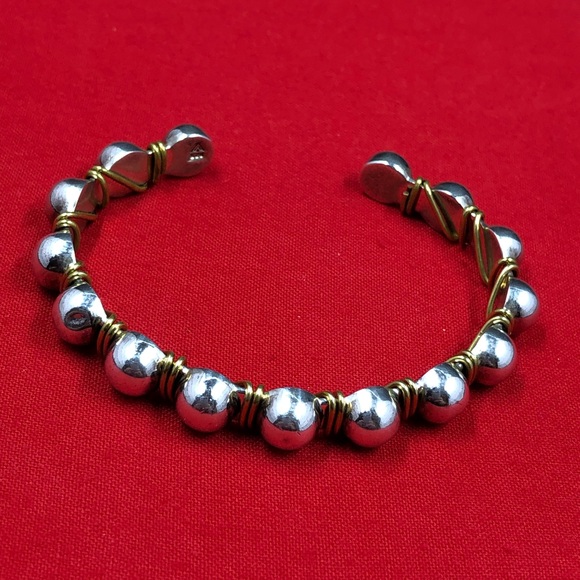 Silpada Sterling Silver and Brass Wire Cuff Bracelet - Picture 7 of 17